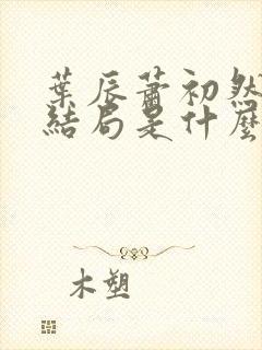 叶辰萧初然最后结局是什么?