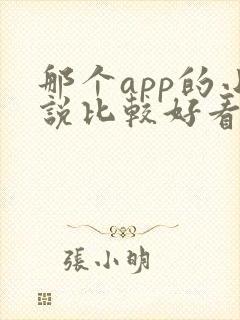 那个app的小说比较好看