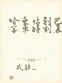哈东站到巴彦县客车时刻表