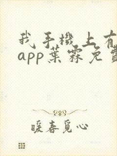 我手机上有禁忌app叶霖免费阅读