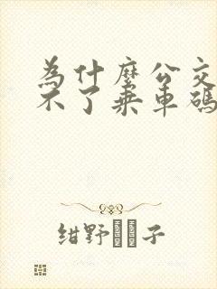 为什么公交车刷不了乘车码