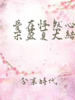 爱在怦然心动时宋盈夏大结局
