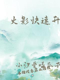 火影快速升级