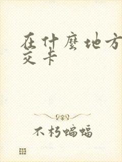 在什么地方充公交卡