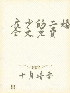 夜少的二婚新妻全文免费