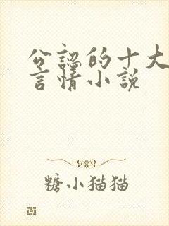 公认的十大虐心言情小说