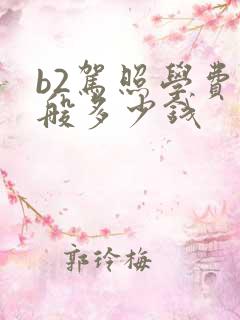 b2驾照学费一般多少钱 b2驾照学费一般多少钱