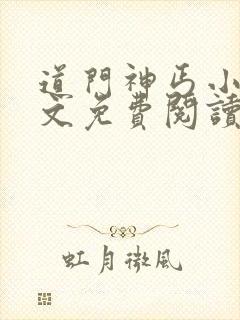 道门神丐小说全文免费阅读无弹窗