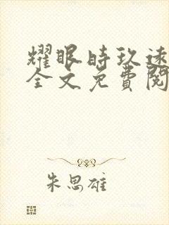 耀眼时玖远小说全文免费阅读