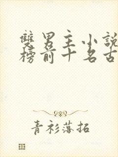 双男主小说排行榜前十名古装