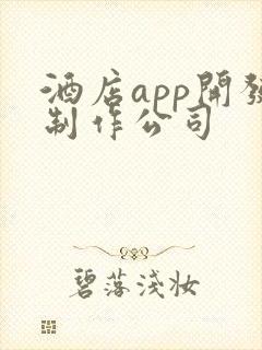 酒店app开发制作公司