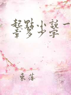 起点小说一般一章多少字