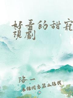 好看的甜宠剧电视剧 好看的甜宠剧电视剧