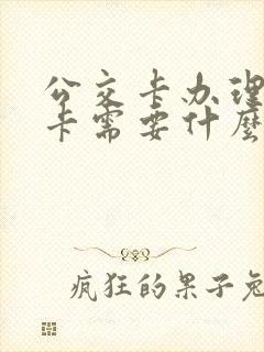 公交卡办理学生卡需要什么