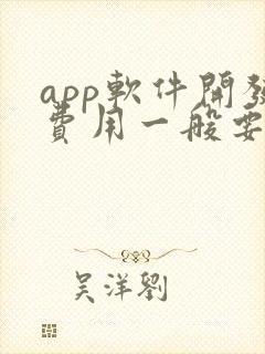 app软件开发费用一般要多钱