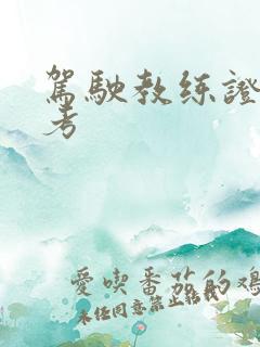 驾驶教练证怎么考
