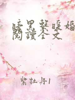 暗黑系暖婚全文阅读全文 暗黑系暖婚全文阅读全文