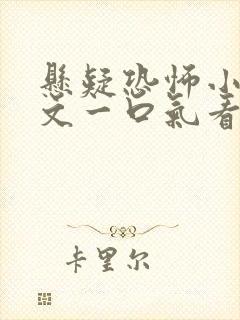 悬疑恐怖小说推文一口气看完