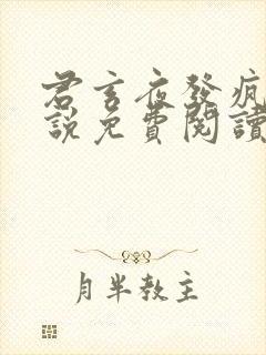 君玄夜发疯的小说免费阅读