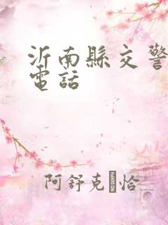 沂南县交警大队电话