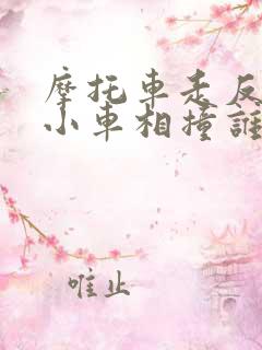 摩托车走反道与小车相撞谁的责任
