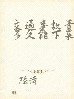 交通事故责任书多久能下来
