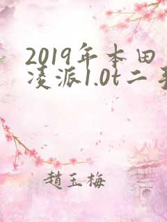 2019年本田凌派1.0t二手车价格