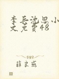 李兵沈思小说全文免费48
