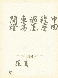 开车过程中电瓶灯亮怎么回事