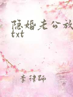 隐婚老公放肆宠txt