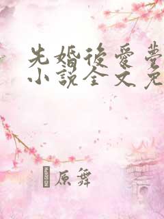 先婚后爱梦筱二小说全文免费阅读
