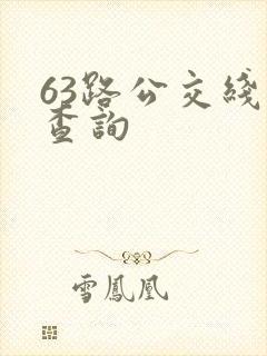 63路公交线路查询