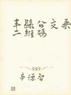 丰县公交乘车码二维码 丰县公交乘车码二维码
