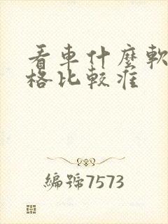看车什么软件价格比较准
