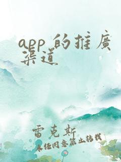 app 的推广渠道