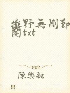 撒野无删节笔趣阁txt