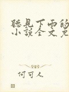 听见下雨的声音小说全文免费阅读