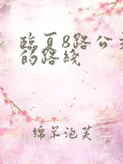 临夏8路公交车的路线 临夏8路公交车的路线