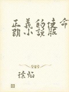 正义的使命厉元朗小说版