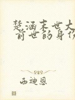 楚涵末世大回炉 前世的身份