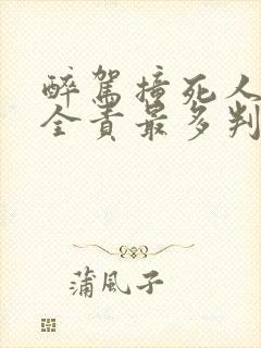醉驾撞死人逃逸全责最多判刑多久