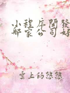 小程序开发定制哪家公司好