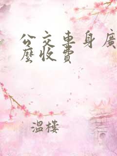 公交车身广告怎么收费