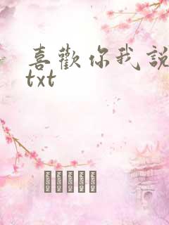 喜欢你我说了算txt