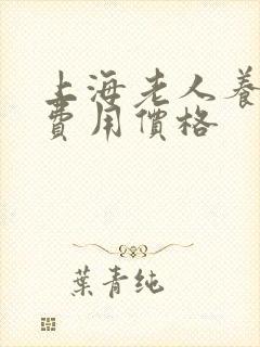 上海老人养老院费用价格