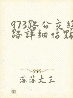 973路公交线路详细站点查询