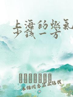 上海的燃气费多少钱一方