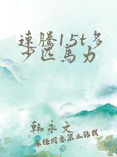 速腾1.5t多少匹马力