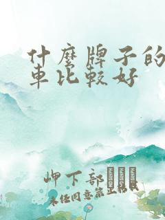 什么牌子的电动车比较好
