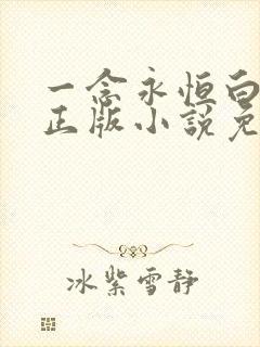 一念永恒白小纯正版小说免费阅读